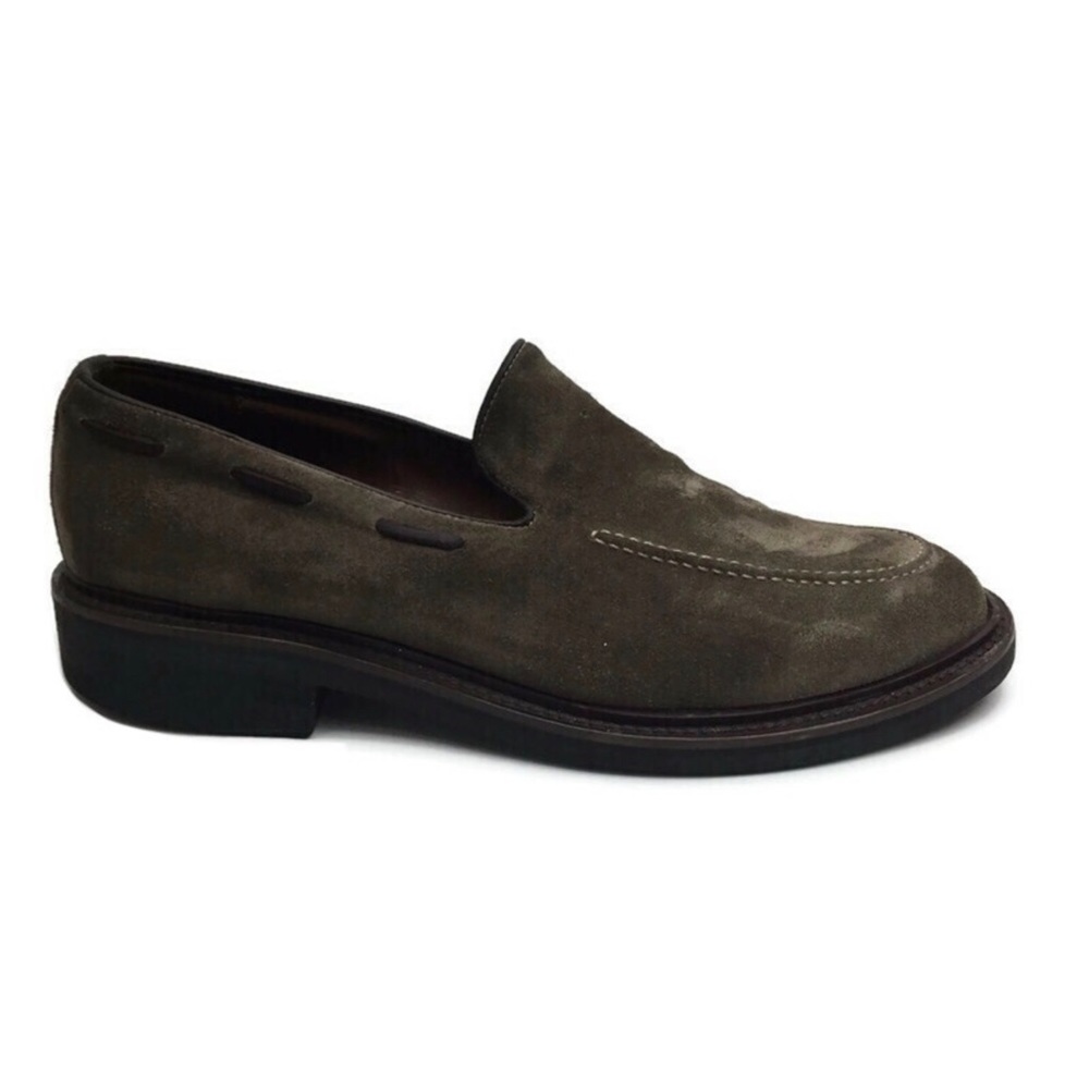 Eleventy Brown Suede Loafers